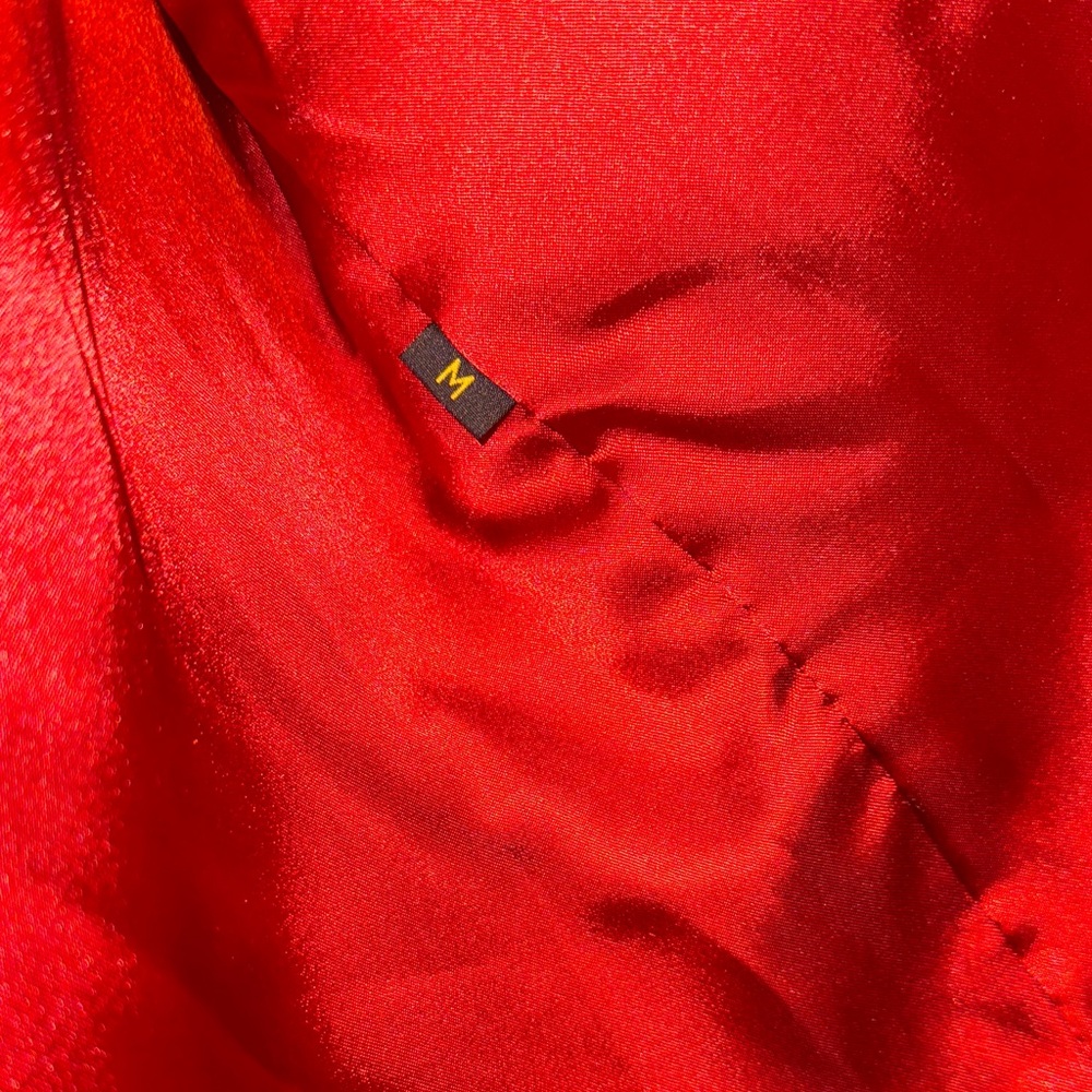 Women's Red Leather Jacket with fox Fur around the hood🥰 - Picture 7 of 14